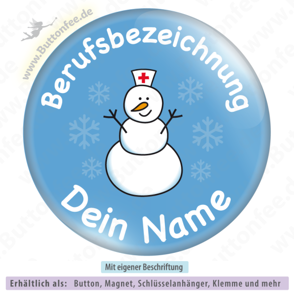 Medi Schneemann auf blau